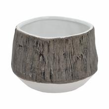 OBAL VZOR DREVO KERAMIKA 19*19*13 HNEDOBIELY - Obal vzorovaný | FLORASYSTEM