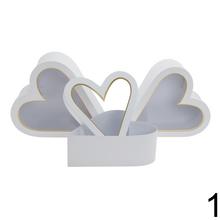 Darčeková krabička na kvety v tvare srdca, mix farieb.