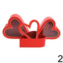 Darčeková krabička na kvety v tvare srdca, mix farieb.