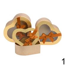 Darčeková krabička na kvety v tvare srdca, mix farieb.