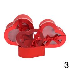 Darčeková krabička na kvety v tvare srdca, mix farieb.