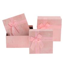 DARČEKOVÁ KRABIČKA OBDĹŽNIK MAŠĽA S/3 15,5x6,5-19,5x19,5CM RUŽOVÁ - FLORASYSTEM