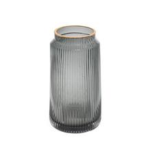 VÁZA SKLO ČIERNA D13H24CM - Váza | FLORASYSTEM