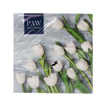 SDL120109 SERVÍTKY 33x33 cm/20ks/3vrst. WHITE TULIPS - Ubrousky | FLORASYSTEM