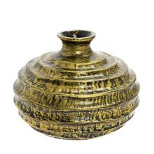 VÁZA GUĽATÁ POLYREZ M 25x25x19CM ZLATÁ - FLORASYSTEM