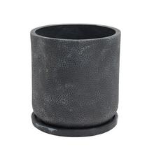 J147 KVETINÁČ + MISKA BELLE ANTIK ČIERNA 24x25CM XS - FLORASYSTEM