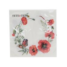 TL125500 SERVÍTKY 33x33 cm/20ks/3vrst. maková estetika - Ubrousky | FLORASYSTEM