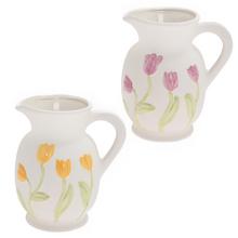 KRČAH TULIPÁN MIX FARBA 12XV18,5CM - Keramika vzorovaná interiérová | FLORASYSTEM