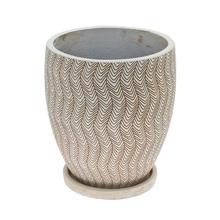 J131 KVETINÁČ + MISKA LALA BÉŽOVÁ 44x43,5CM L - FLORASYSTEM