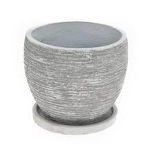 J149 KVETINÁČ + MISKA FAITH BIELA 37x30,3CM L - FLORASYSTEM