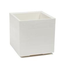 SUPER CENA 891 OBAL KARO ECO REC KRÉMOVÝ 40X40XV40CM/36L - Štvorcový dizajnový | FLORASYSTEM