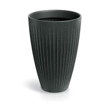 TLRO40H OBAL LATIA ROUND HIGH ČIERNY GRANIT 40XV58CM - Mrazuvzdorné obaly | FLORASYSTEM