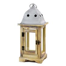 308FL/S LAMPÁŠ NATUR S:17*17*40H - Lucerny dřevo/kov | FLORASYSTEM