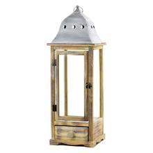 308FL/S LAMPÁŠ NATUR M:25*25*75.5H - Lucerny dřevo/kov | FLORASYSTEM