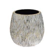 SUPER CENA OBAL CEMENT BIANCO ORO 14,5xV14CM - Obal metal | FLORASYSTEM