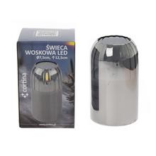 SVET.LED SKLO+VOSK SIVÁ 14/25 12x7,5CM - Led světlo | FLORASYSTEM