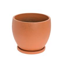 J142 KVETINÁČ +MISKA BELLE METAL ANTIK BRONZOVÁ 55x43,5CM XL - Mrazuvzdorná | FLORASYSTEM