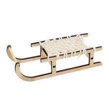 SÁNKY BIELE /NAT DREVO 25*9*6CM - Saně | FLORASYSTEM