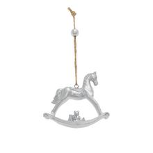 ZÁVES HOJDACÍ KONÍK STRIEBORNÝ POLY14*7,5*2CM - Koník | FLORASYSTEM