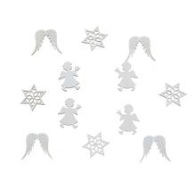 DREVENÉ OZDOBY BIELE MIX/3 S/12 3,5*0,3*3,5CM - FLORASYSTEM