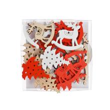 DREVENÉ OZDOBY BIE/ČER MIX/3 S/24 9*9*2CM - Mix barev | FLORASYSTEM