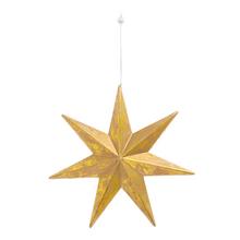 ZÁVES HVIEZDA ZLATÁ DREVO 21,5*21*4CM - Vločky a hvězdy | FLORASYSTEM