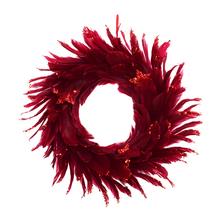 VENIEC BORDOVÝ PERIE 40CM - Věnec vánoční  | FLORASYSTEM