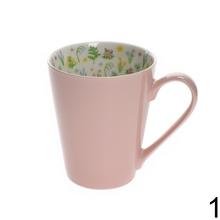 Porcelánová šálka s kvetinovým vzorom, mix farieb.