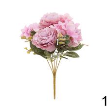 Kytica umelých kvetov pivónia a hortenzia v mixe farieb.