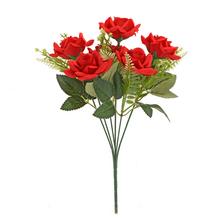 KYTICA RUŽA ČERVENÁ, DROB.KVETY, ZELEŇ 31cm - FLORASYSTEM