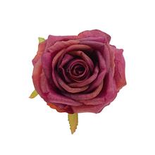 HLAVA RUŽA FIALOVÁ TRBLIETAVÁ 10CM - FLORASYSTEM