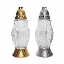 Z-570 KAHANEC RYHOVANÉ SKLO 150G 34cm - Hřbitovní svíčka čiré sklo | FLORASYSTEM