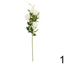 Umelé kvety ruže v mixe, 5-hlavové, zelené