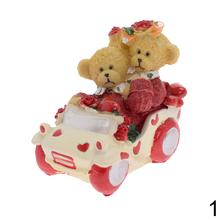 Medvedíky v autíčku červeno-hnedé