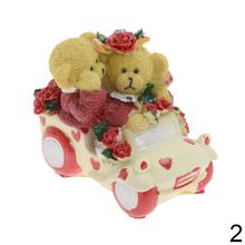 Medvedíky v autíčku červeno-hnedé