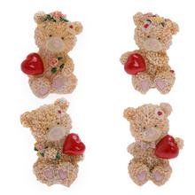 MEDVEDÍKY SO SRDIEČKAMI BÉŽOVÉ MIX/4 5*6*8CM  - FLORASYSTEM