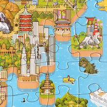 Puzzle 180 dielov s mapou sveta v 8-bitovom štýle.