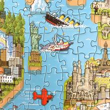 Puzzle 1000 dielov s mapou sveta v 8-bitovom štýle.