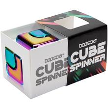 Kocka Spinner Cube v metalíze s viacerými farbami.