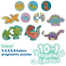 Puzzle Boppi skladačka 10 v 1 – Dinosaury
