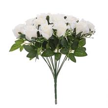 KYTICA RUŽA BIELA, GYPSA, ZELEŇ 35CM - Růže kytice | FLORASYSTEM