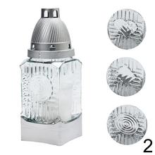 Mini náhrobný kahanec z číreho skla v troch vzoroch.