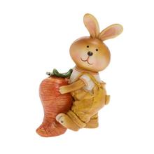 ZAJAČIK S MRKVIČKOU POLY 8,5*6*14CM - Zajíčci | FLORASYSTEM
