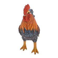 KOHÚT ORANŽOVO-ČIERNY POLY 31*14,5*35,2CM - Kohout a slepice | FLORASYSTEM