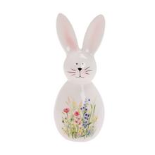 ZAJAC BIELY, KVETY PORCEL 6,5*6,5*16,5CM - Keramické | FLORASYSTEM