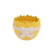 OBAL ŠKRUPINA ŽLTO/BIELY PORCEL 14,3*13,5*10,3CM - FLORASYSTEM