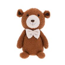 MEDVEĎ HNEDO-BIELY TEXTIL 19*14*26CM - FLORASYSTEM