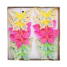 MOTÝLE FAREBNÉ NA KLIPE 12CM S/12 - Ostatní | FLORASYSTEM