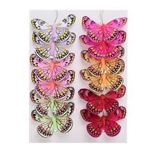 MOTÝLE FAREBNÉ NA KLIPE 7CM S/12 - FLORASYSTEM