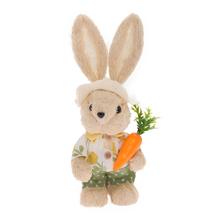 ZAJAC S MRKVOU BÉŽ/ŽLT/ZEL SLAMA 12*10*30CM - FLORASYSTEM